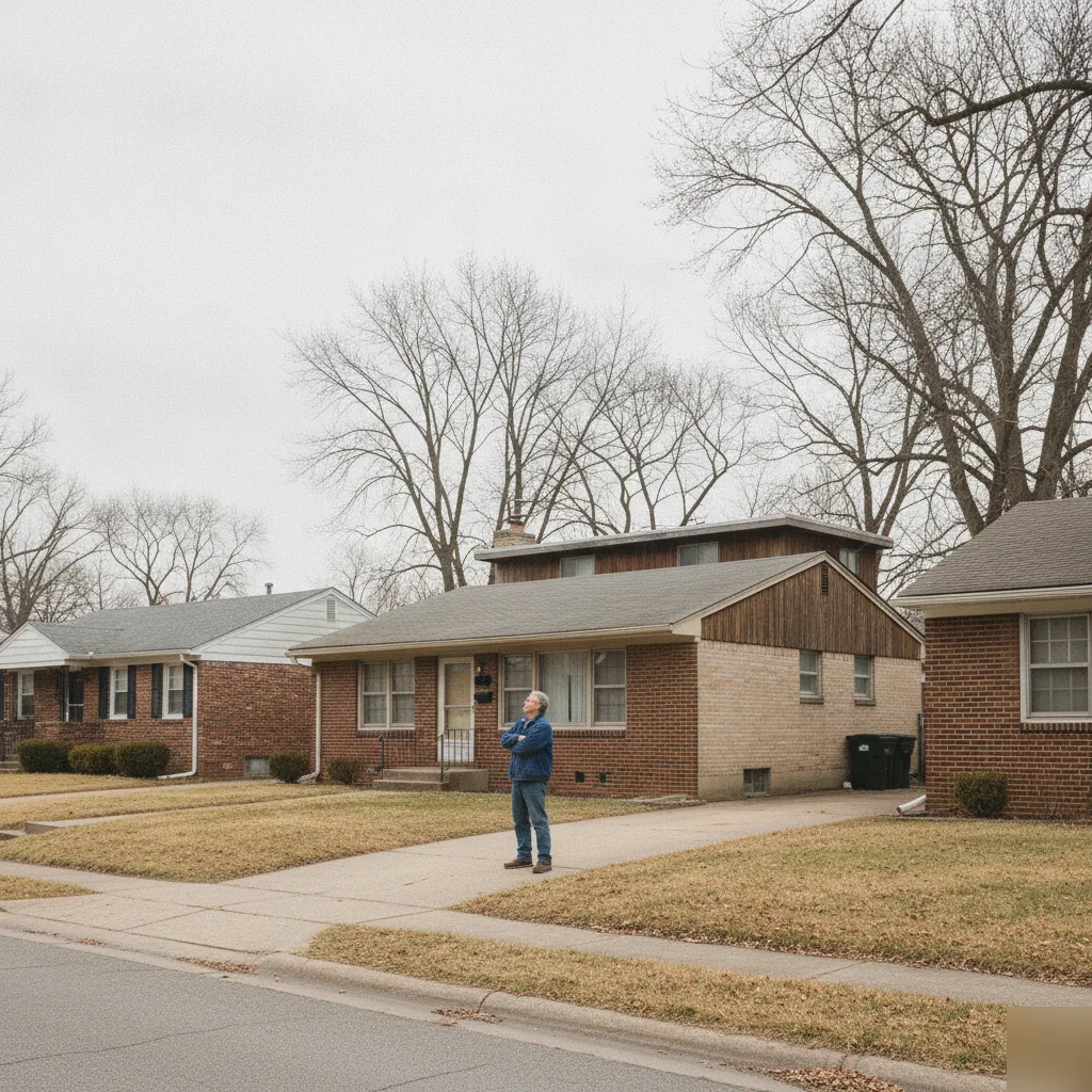 Clayton neighborhood home showing settling issues from a home addition