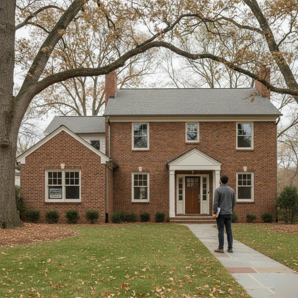 Completed interior renovation opening up a Clayton brick home