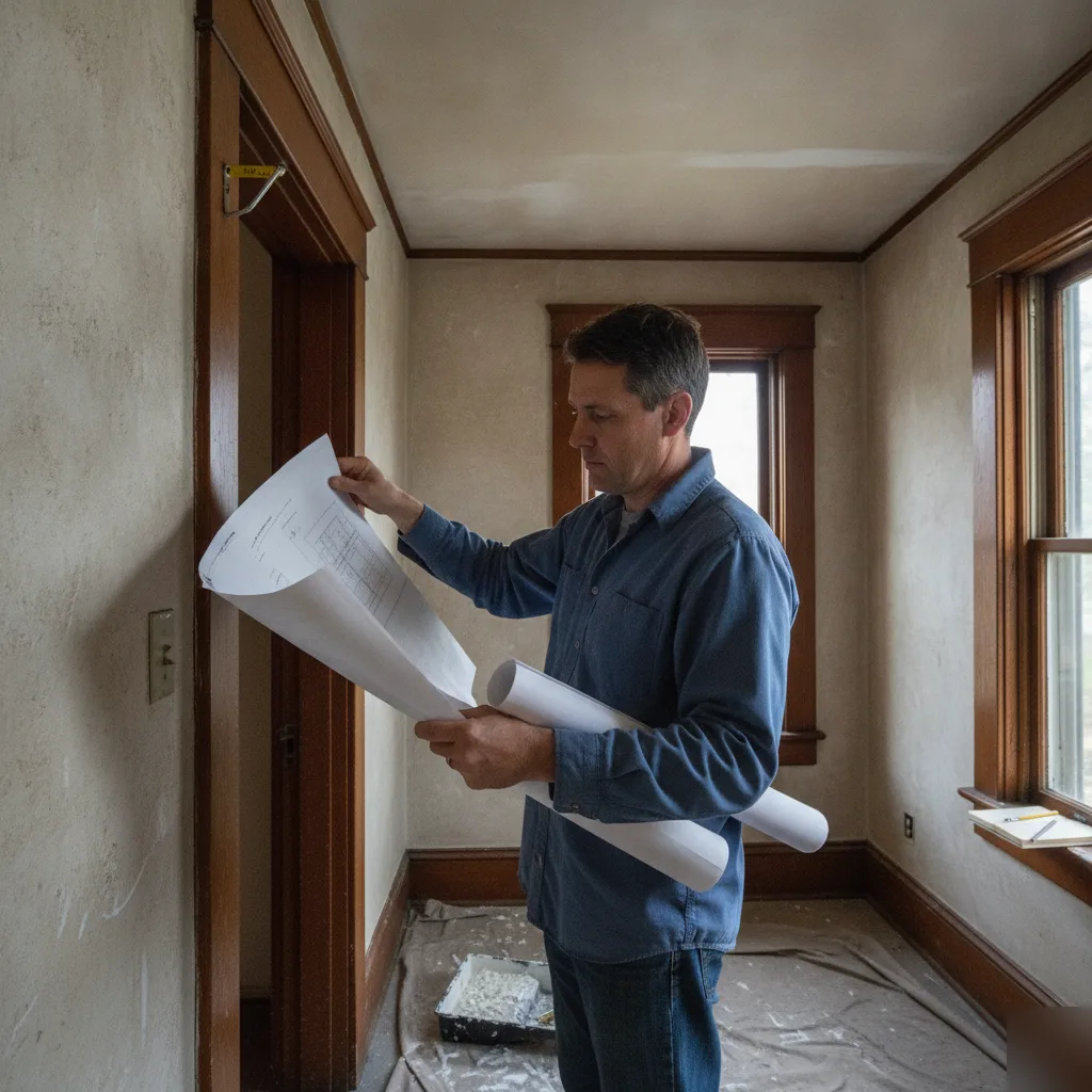 As-built measurement of an older Clayton home with plaster walls