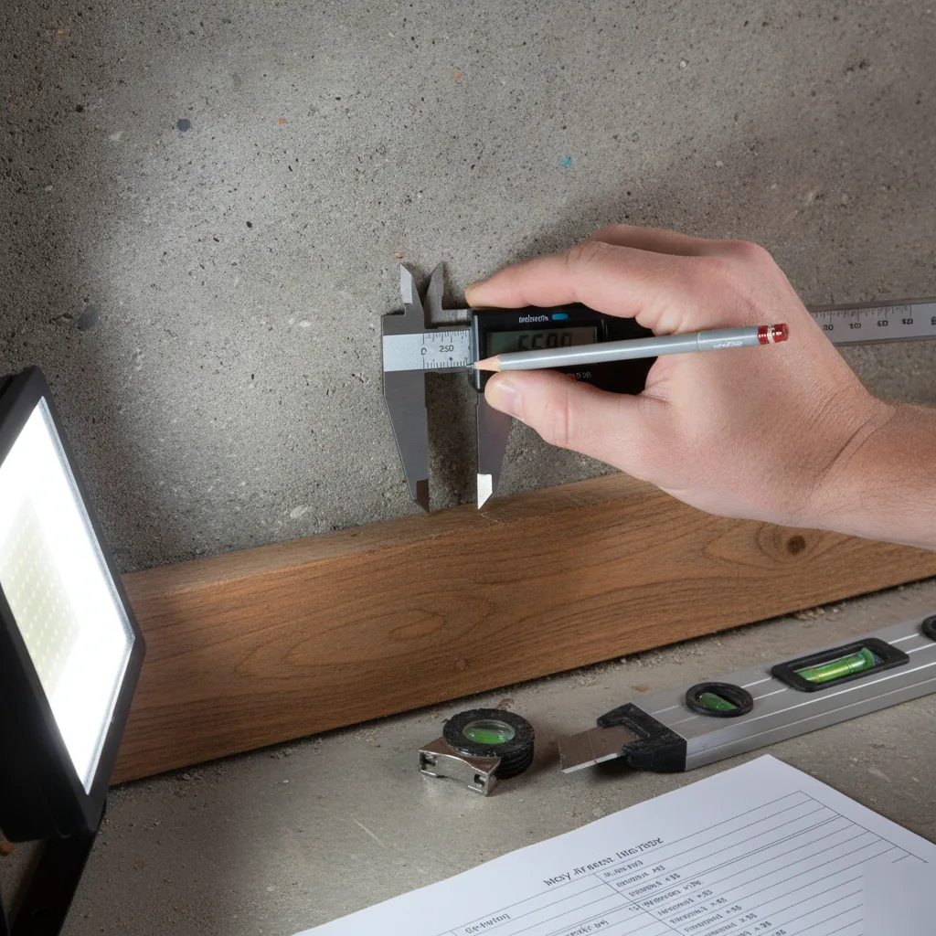 Foundation sill-plate measurement during an as-built survey in Clayton