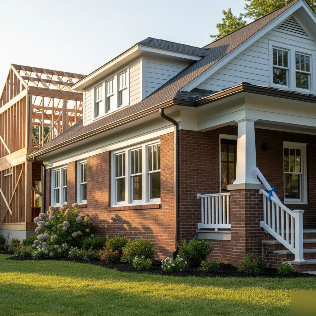 Clayton bungalow after a structurally sound remodel and foundation addition