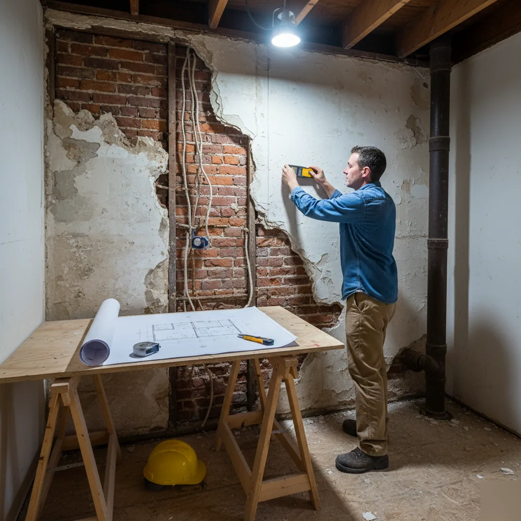Assessing a load-bearing wall during kitchen remodel design in a Clayton home