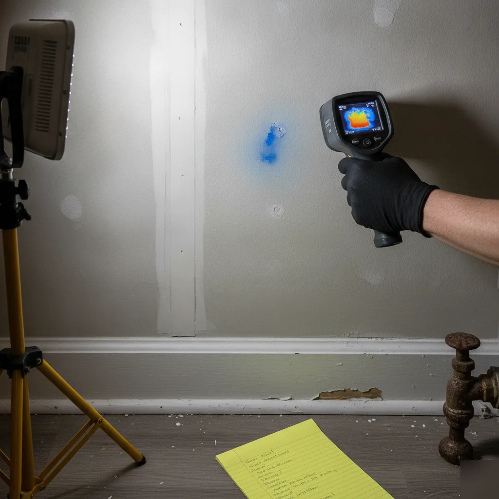 Thermal imaging of a shared wall during a Clayton multi-family inspection