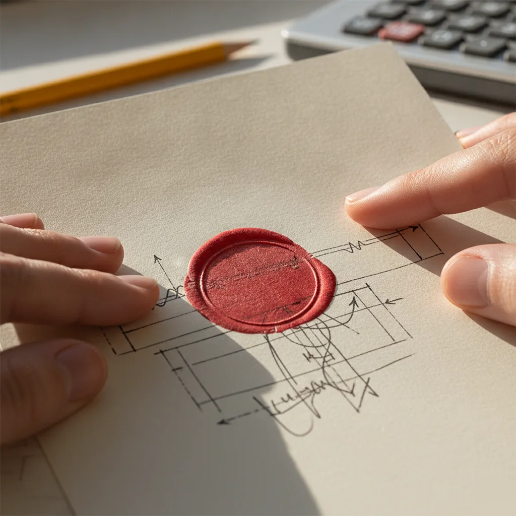 Stamped engineering seal on a Clayton structural calculations document