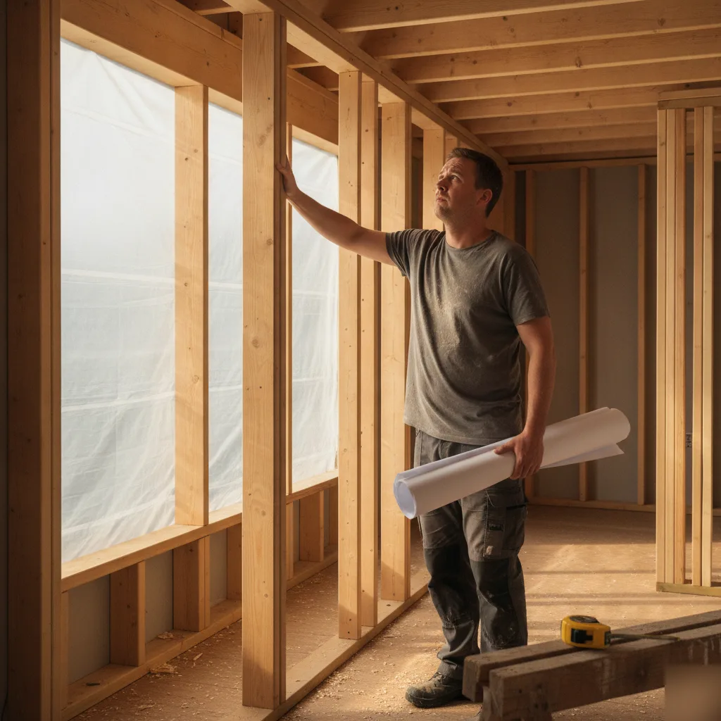 Home addition framing inspection underway on a Chesterfield home