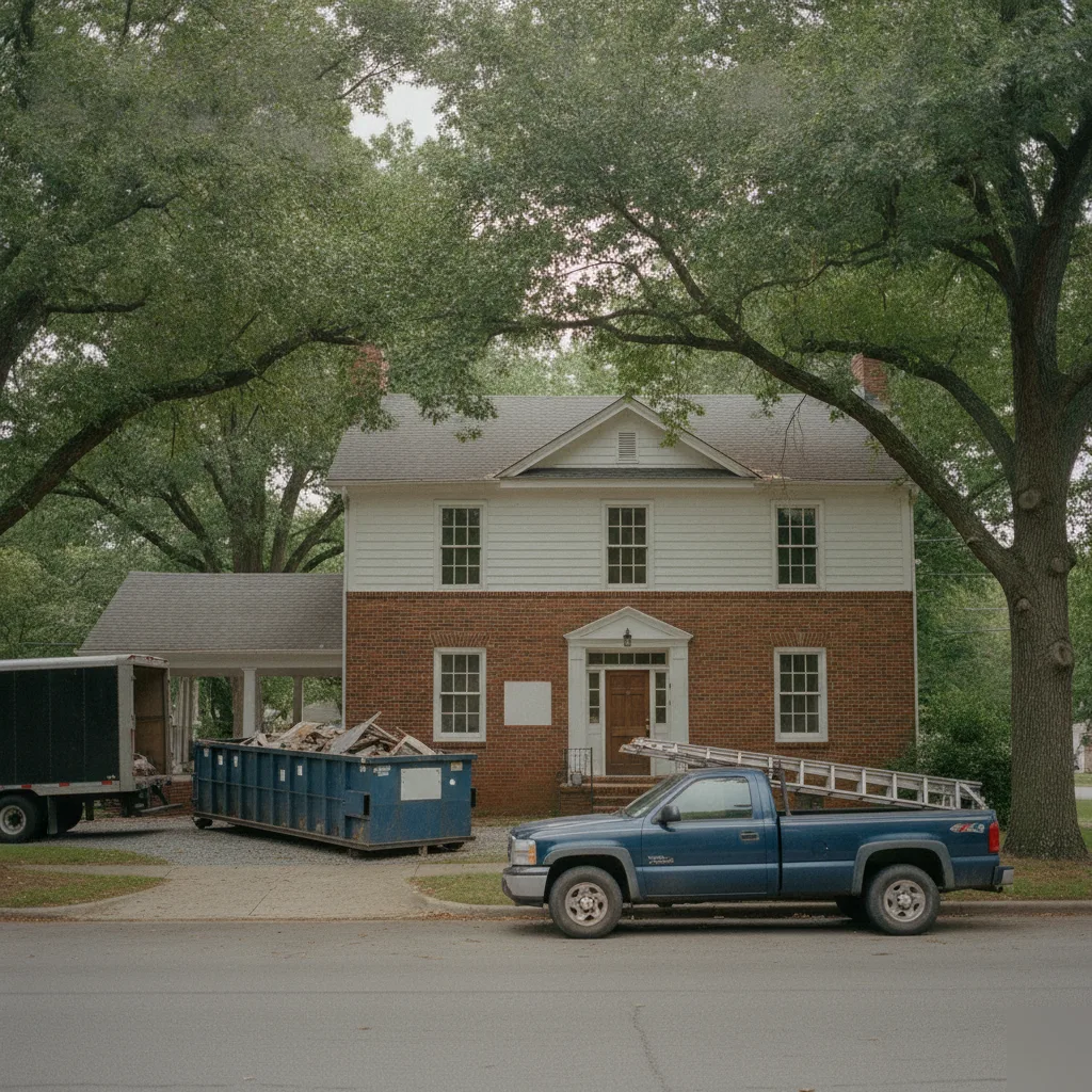 Renovation permit posted at a Clayton neighborhood home