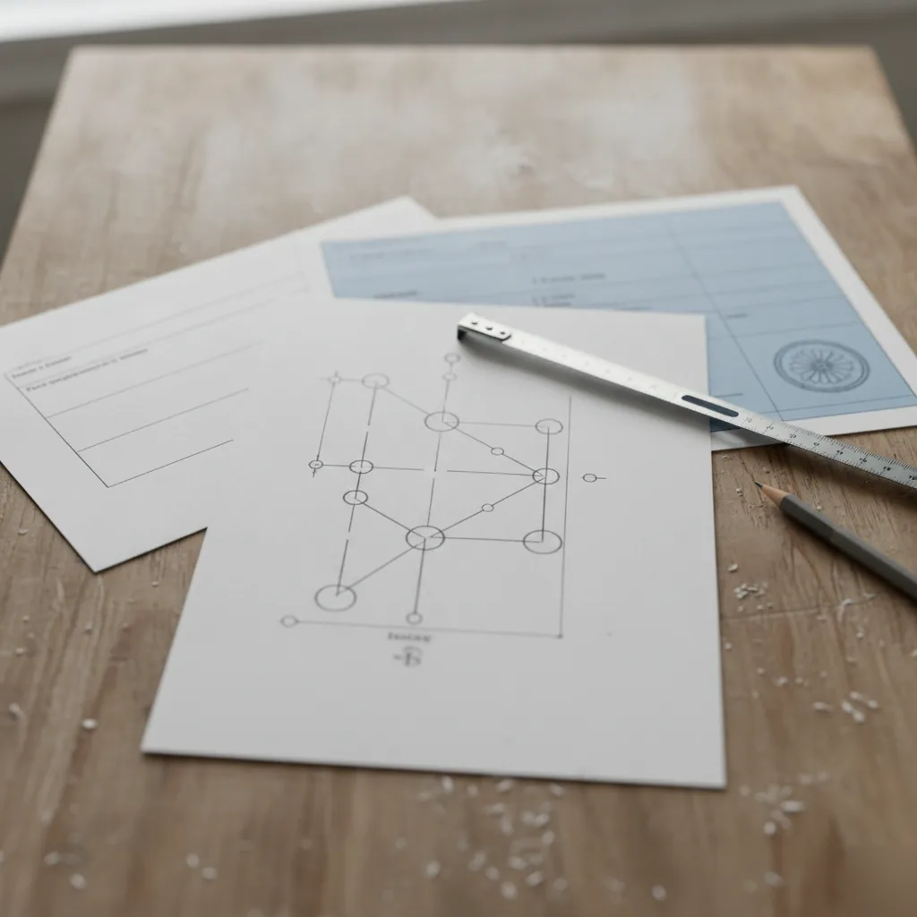 Structural engineering calculations alongside stamped drawings for a Chesterfield home addition