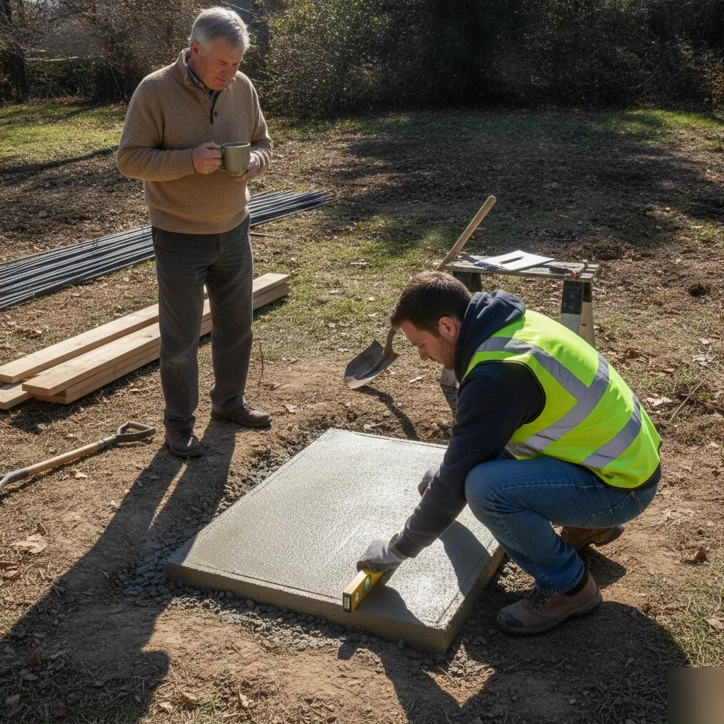 Footing inspection during structural engineering for a Chesterfield home addition