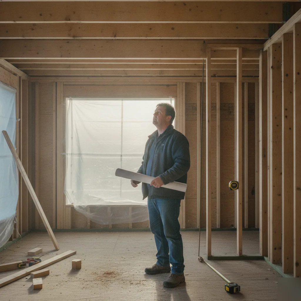 Framing stage of a Chesterfield home addition marking a point on the structural engineering timeline