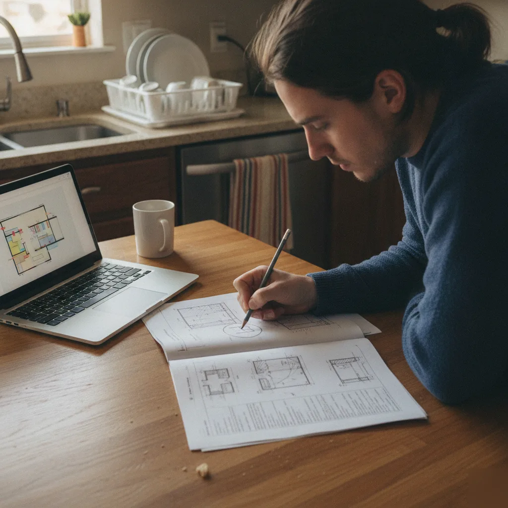 Home buyer reviewing a foundation engineering report with a structural engineer in Clayton