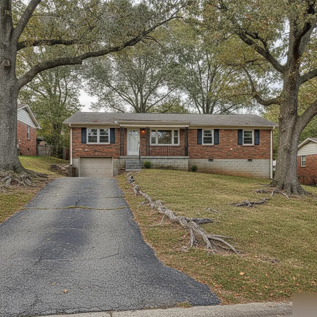 Chesterfield ranch home on a sloped lot — context for foundation inspection timing