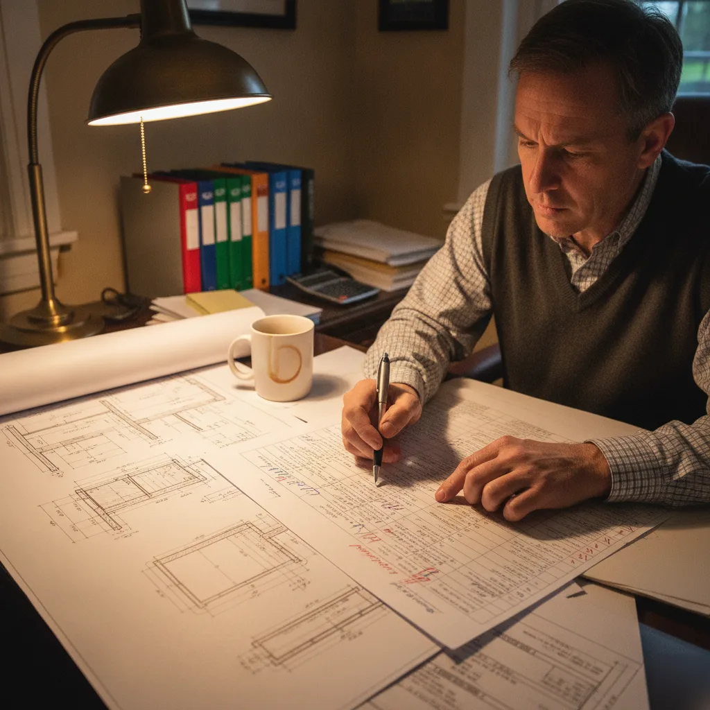 Comparison of structural calculations and structural drawings for a Chesterfield permit package